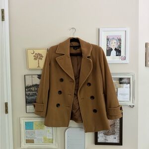 Lands' End Tan Peacoat 6P